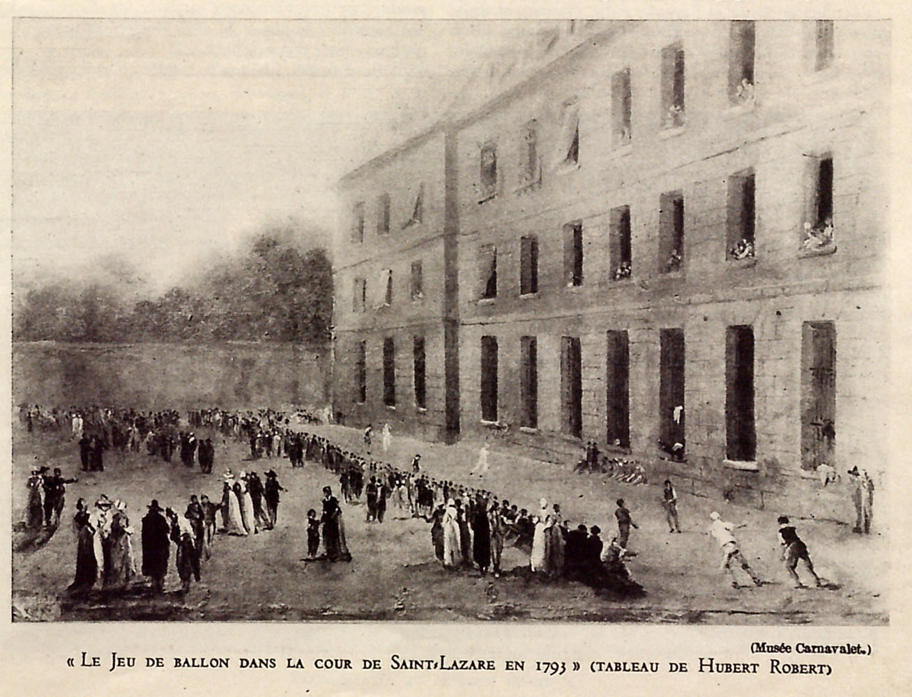 A Baloon game in the courtyard of Saint-Lazare in 1793